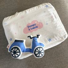 Load image into Gallery viewer, Little Rider - Organic Muslin Cot Bedding Gift Set - Set of 4 - Oranges and Lemons
