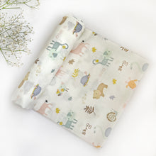 Load image into Gallery viewer, Organic Muslin Baby Swaddles | White &amp; Pink | Set of 2 - Oranges and Lemons
