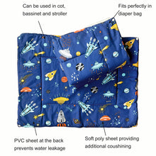 Load image into Gallery viewer, Outer Space Re-usable diaper changing mat - Set of 3 - Oranges and Lemons
