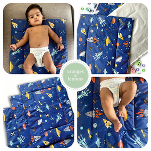 Outer Space Re-usable diaper changing mat - Set of 3 - Oranges and Lemons