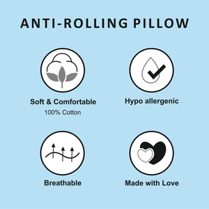 Baby Anti Roll Pillow - Blue - Oranges and Lemons