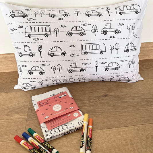 DIY Doodle Art Pillow Covers (Set of Two) - Dreams Come True - Oranges and Lemons