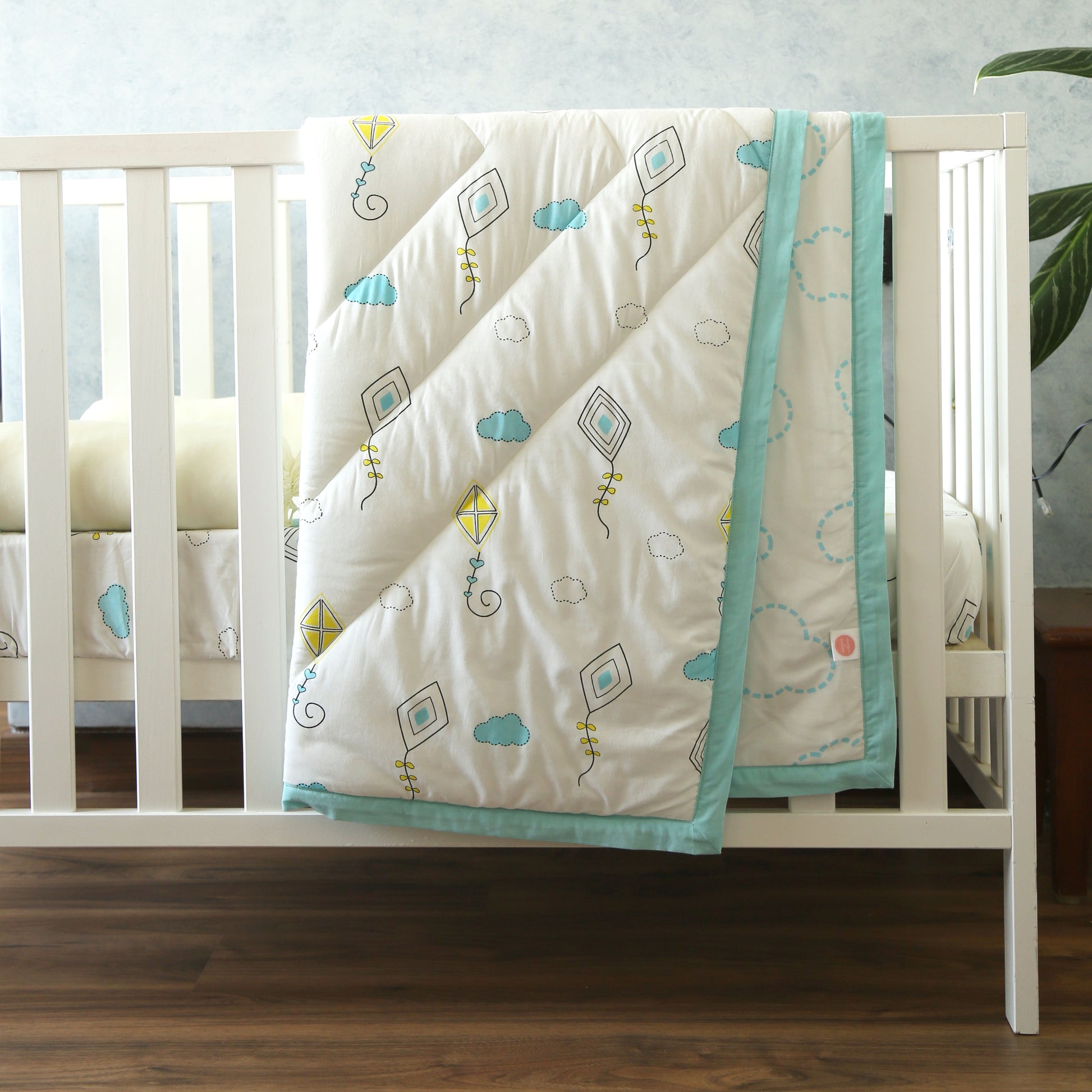 Fly Away High - Organic Quilt (Night Blanket) - Oranges and Lemons