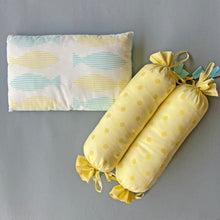 Load image into Gallery viewer, Baby Pillow and Bolster Cushions Set - Fish - Oranges and Lemons
