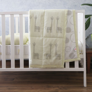 The Giraffes - 3 Piece Cot Bedding Set - Oranges and Lemons