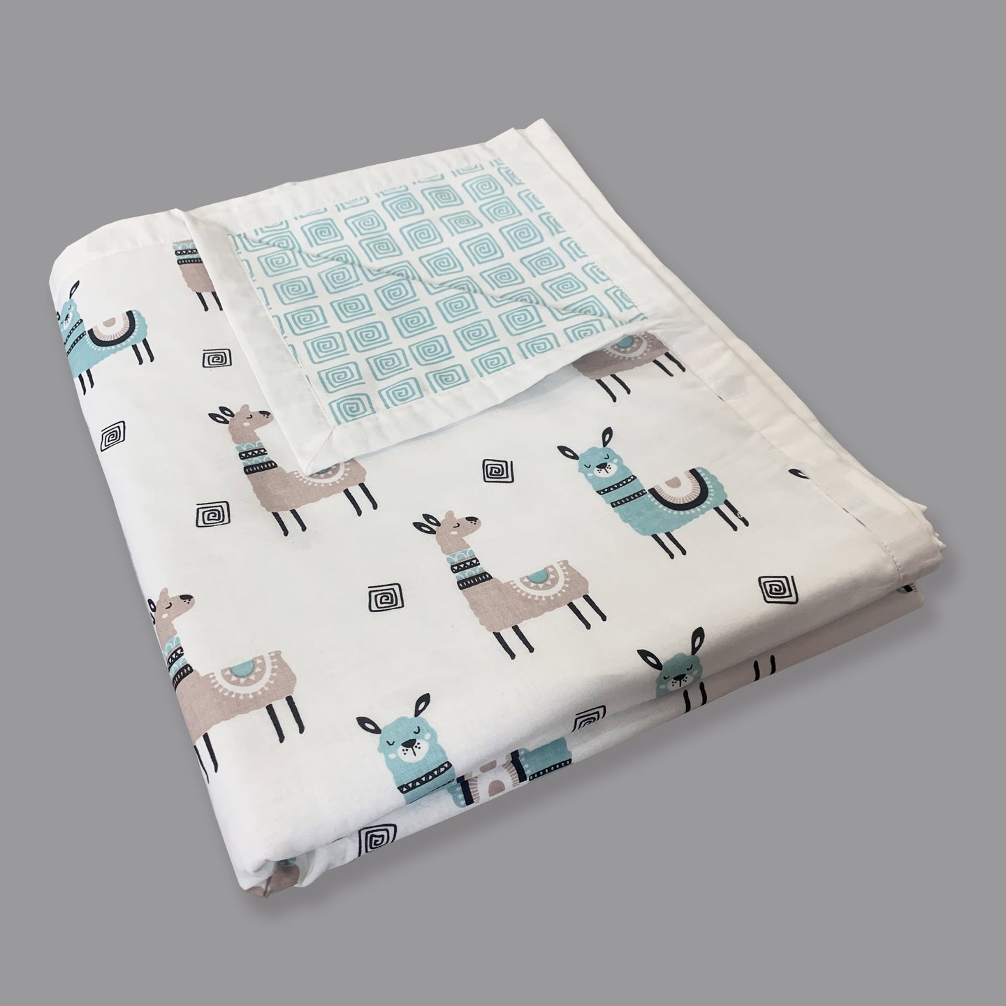 Lovely Llamas - Organic Kids Blanket - Oranges and Lemons