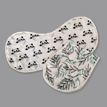 Load image into Gallery viewer, Playful Pandas - Organic Muslin Burpy Bibs (Set of Two) - Oranges and Lemons
