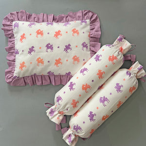 Baby Pillow and Bolster Cushions Set - Unicorn - Oranges and Lemons