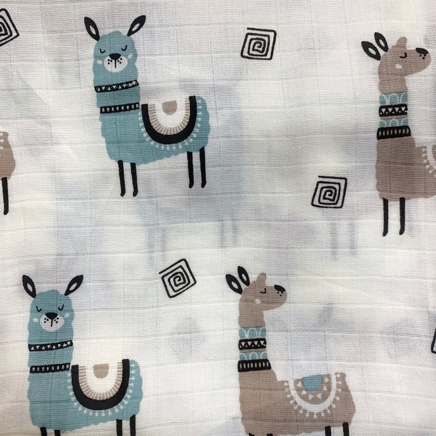 Lovely Llamas - Organic Muslin Swaddles  (Set of Two) - Oranges and Lemons
