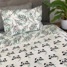 Load image into Gallery viewer, Playful Pandas - Organic Kids Blanket + Pillow - Oranges and Lemons
