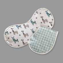 Load image into Gallery viewer, Lovely Llamas - Organic Muslin Burpy Bibs (Set of Two) - Oranges and Lemons
