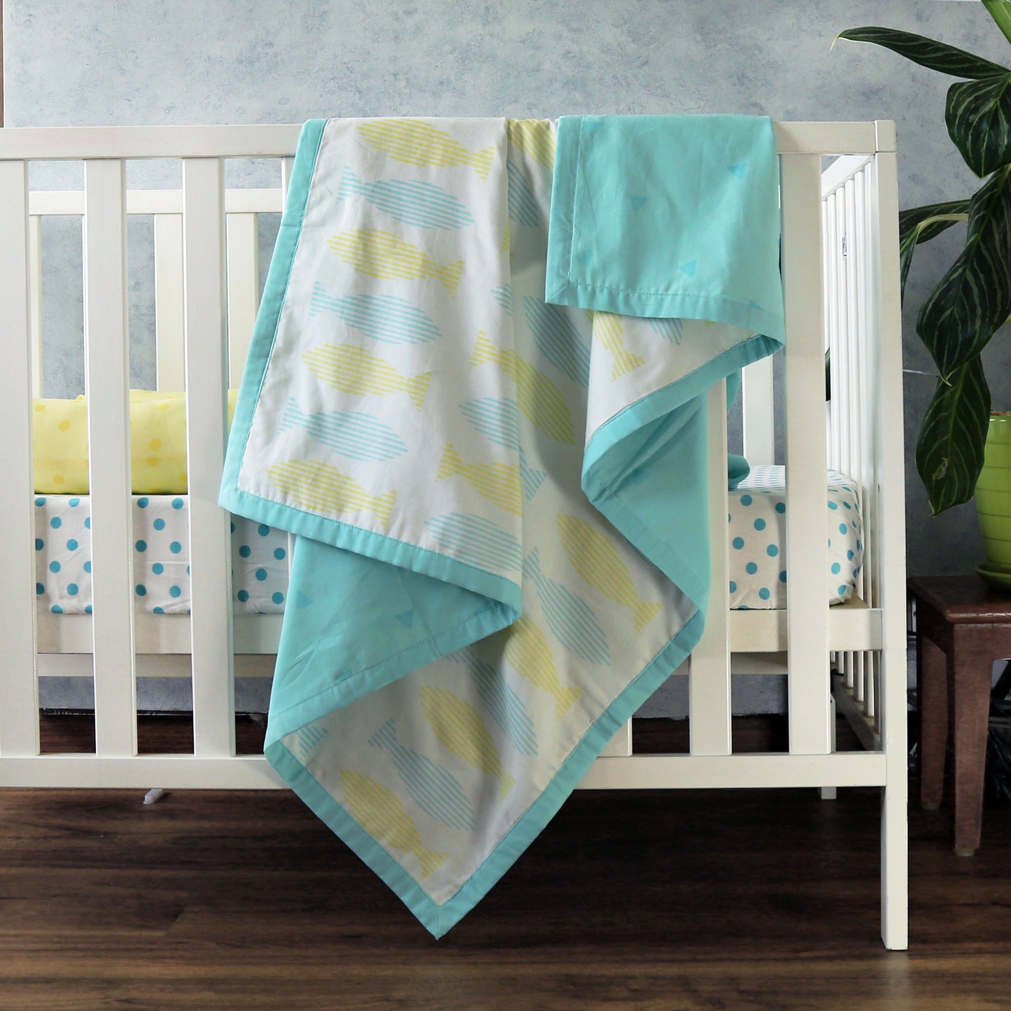 Counting Fish - Organic Dohar (Day Blanket) - Oranges and Lemons