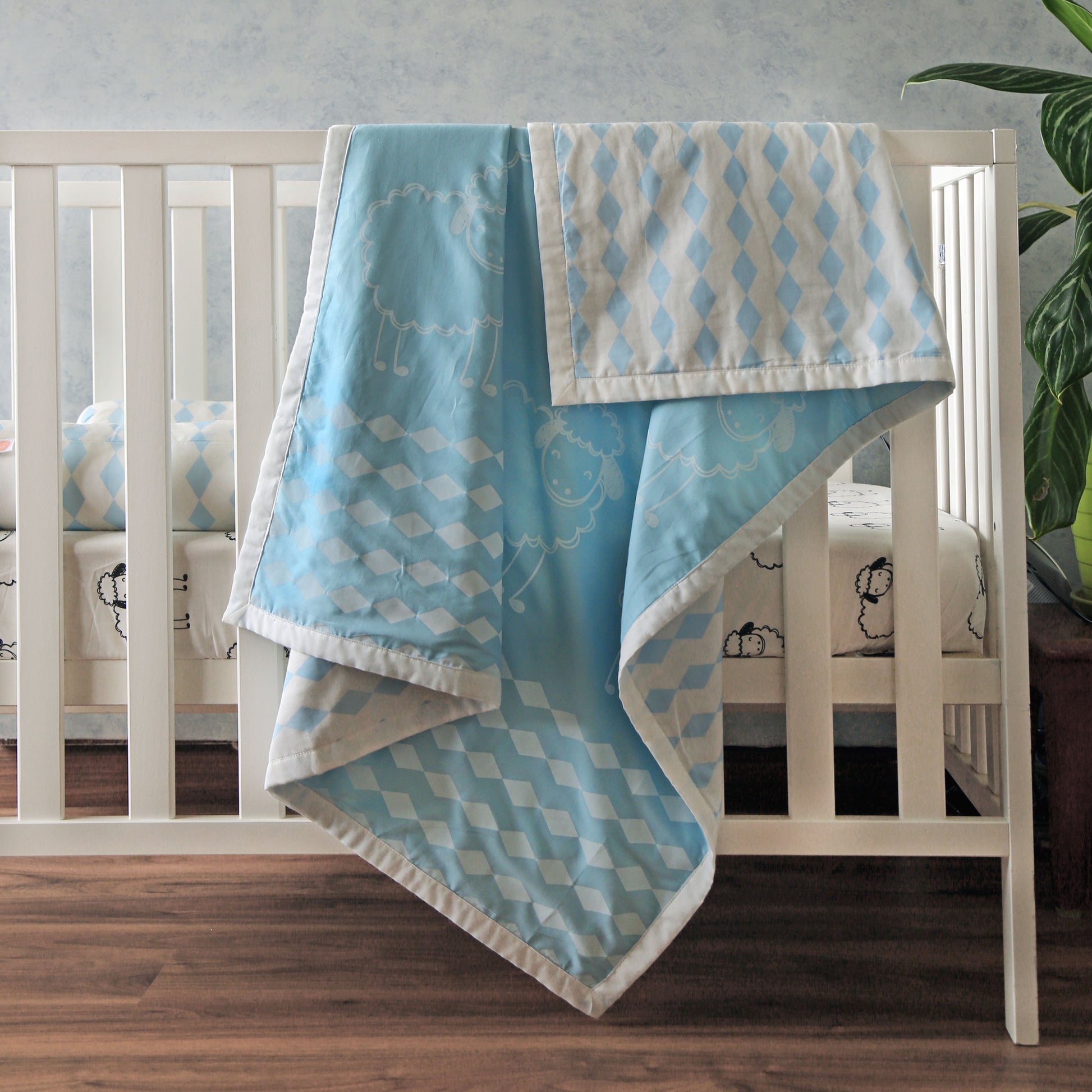 Soft Organic baby blanket - Oranges and Lemons