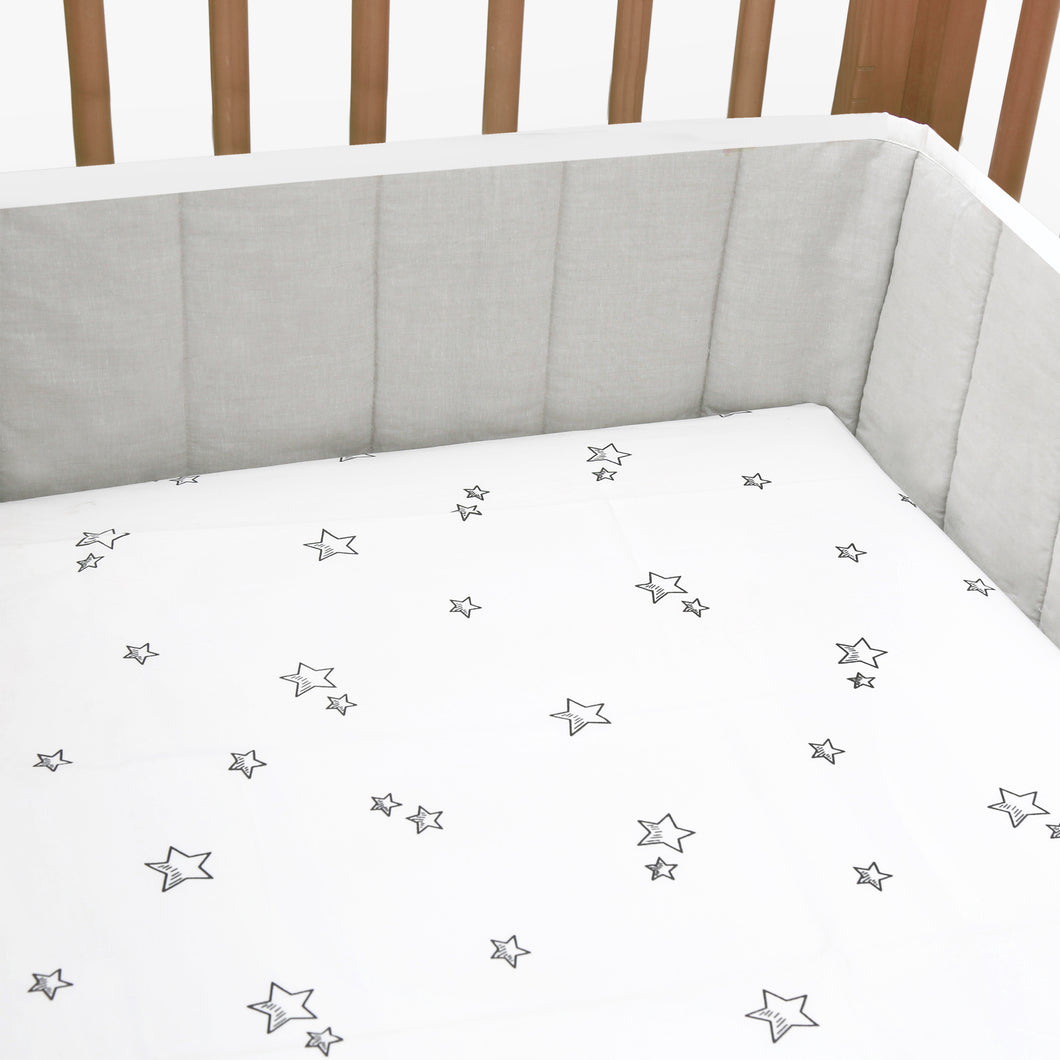 Starry Night - Organic Cot Sheet - Oranges and Lemons