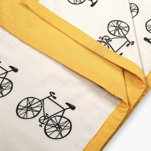 Ting-a-Ling... Let's go Cycling - Organic Dohar (Day Blanket) - Oranges and Lemons