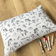 Load image into Gallery viewer, DIY Doodle Art Pillow Covers - Dream Big - Oranges and Lemons
