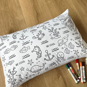 DIY Doodle Art Pillow Covers - Be Cool - Oranges and Lemons