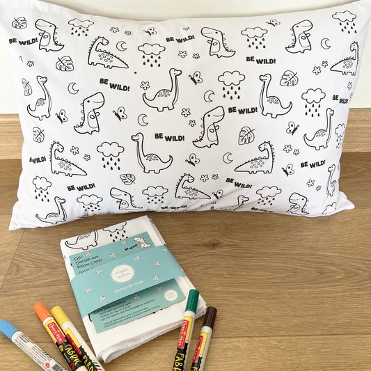 DIY Doodle Art Pillow Covers - Be Wild - Oranges and Lemons