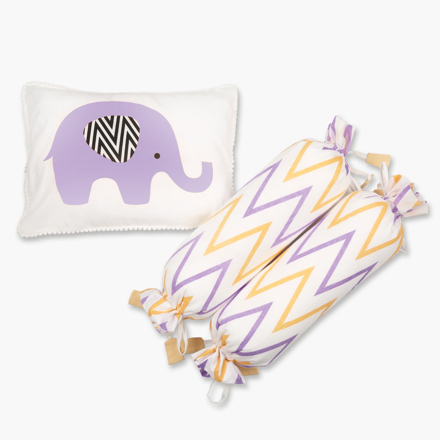 Enchanting Elephants - Organic Cot Bedding Sets - Oranges and Lemons