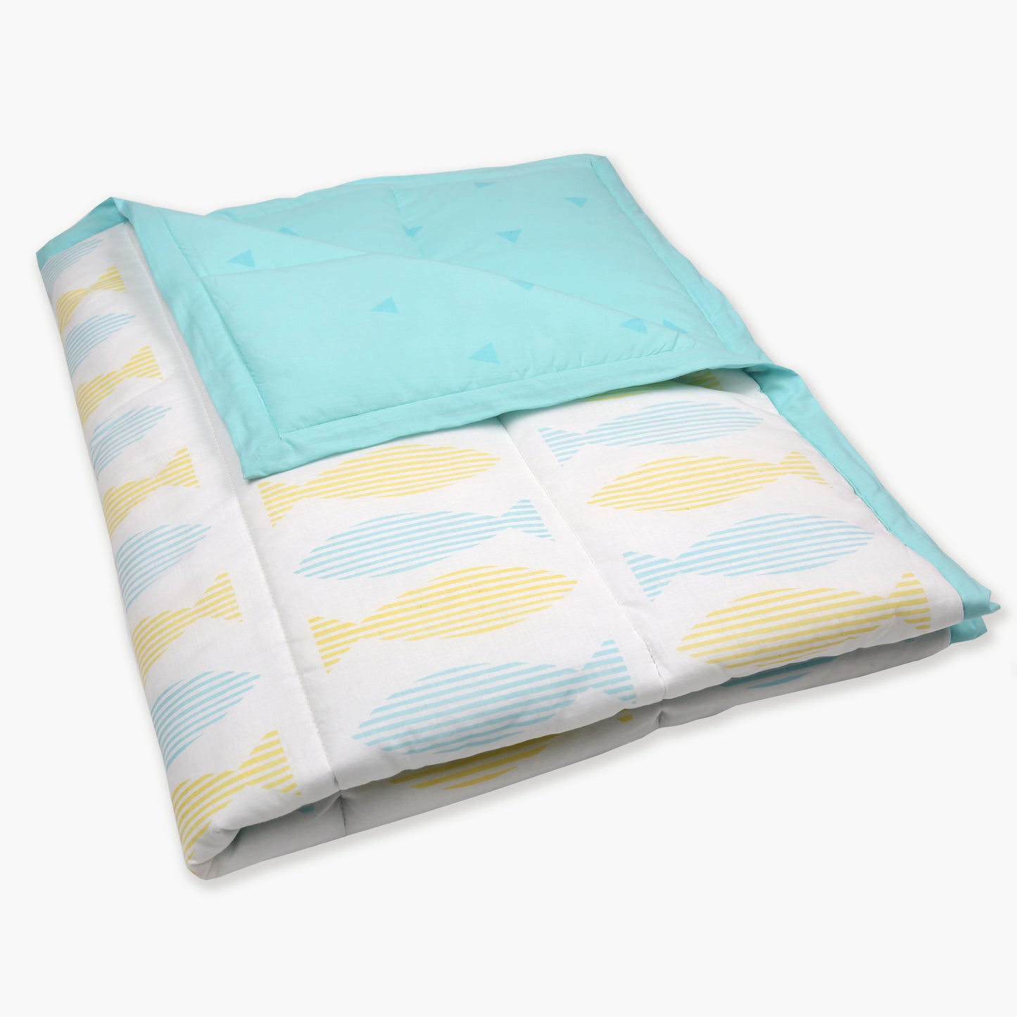 Counting Fish - Organic Quilt (Night Blanket) - Oranges and Lemons