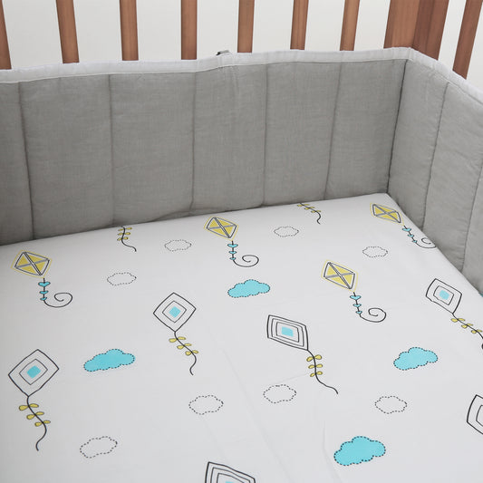 Fly Away High - Organic Cot Sheet - Oranges and Lemons