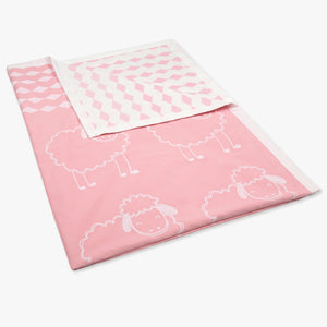 Baa...Baa...Pink Sheep - Organic Dohar (Day Blanket) - Oranges and Lemons