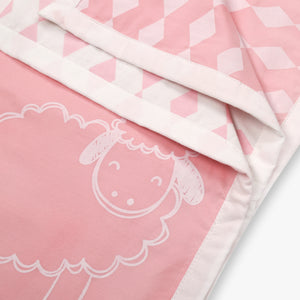 Baa...Baa...Pink Sheep - Organic Dohar (Day Blanket) - Oranges and Lemons