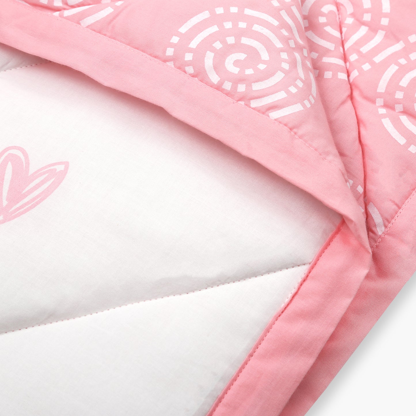 Little Hearts - Organic Quilt (Night Blanket) - Oranges and Lemons