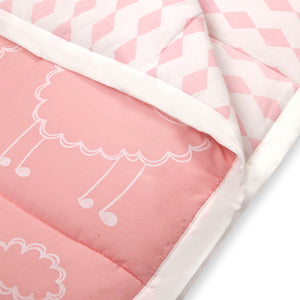 Baa...Baa...Pink Sheep - Organic Quilt (Night Blanket) - Oranges and Lemons