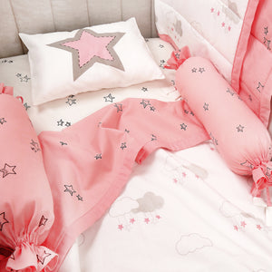 Starry Night - Organic Cot Bedding Set - Oranges and Lemons